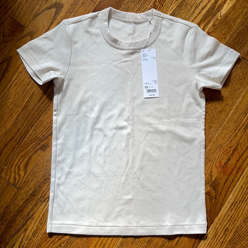 Uniqlo U cream cotton tshirt xs